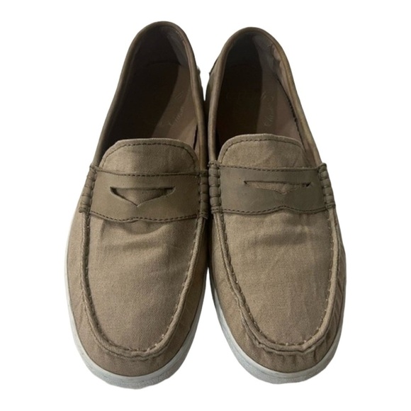 Cole Haan Grand OS Pinched Weekender Tan Canvas Loafer Mens Size 9 - Picture 2 of 8